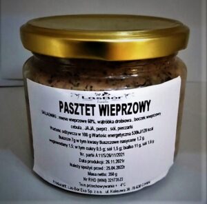 Pasztet w słoiku (wieprzowo - grzybowy) - 350 g